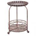 Old Dutch International Old Dutch International 615BC Pop Wine and Serving Cart  Antique Copper - 17 x 17 x 25.5 in. 615BC